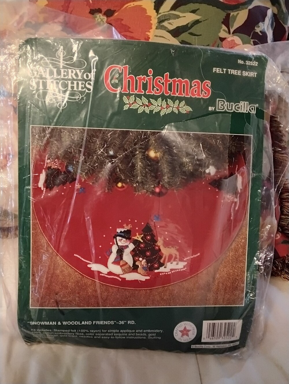 Bucilla Snowman & Woodland Friends Vintage Felt Tree Skirt Kit